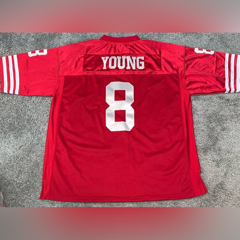 SAN FRANCISCO 49ers STEVE YOUNG JERSEY MITCHELL NESS 54 NFL RED #8